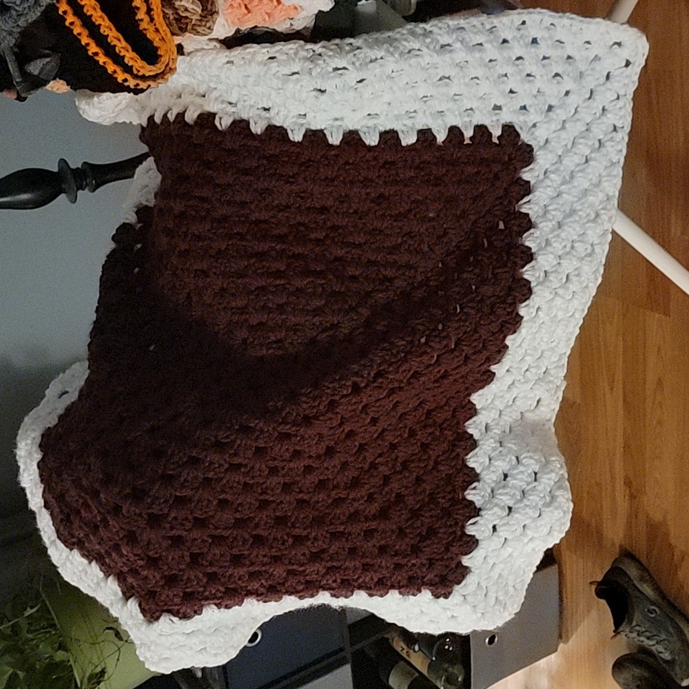 Handmade hand crafted crochet throw